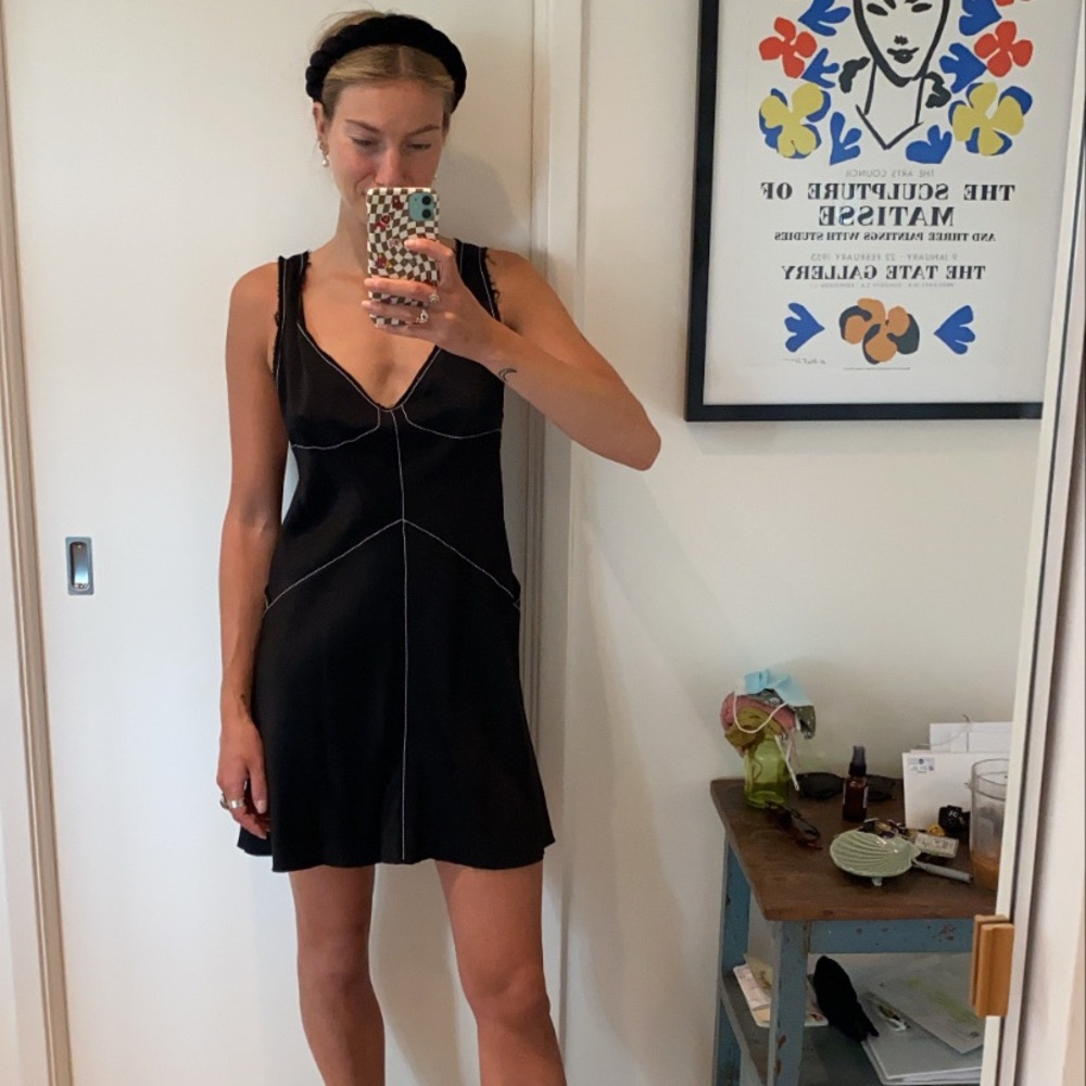 Zara Studio Black Satin Dress